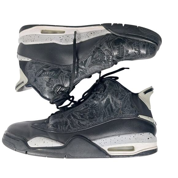 NIKE AIR JORDAN DUB ZERO! BLACK, GRAY, WHITE OREO BASKETBALL SNEAKERS! SZ 10.5 - Picture 9 of 11